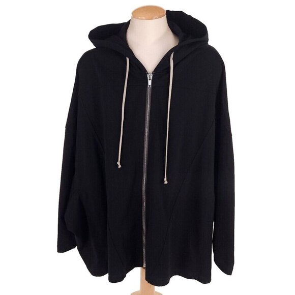 Rick Owens Black Oversized Hoodie - Picture 2 of 14